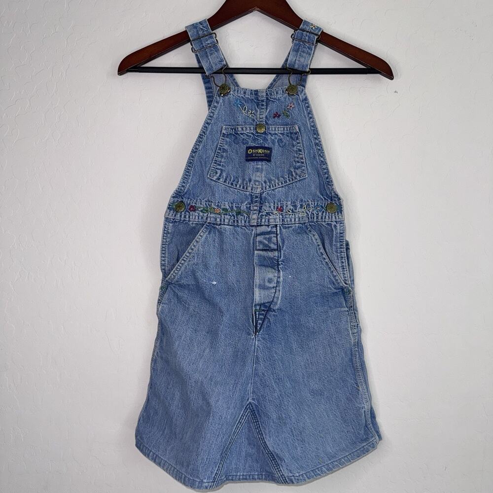 Osh Kosh B’gosh Unionmade Sanforized VTG Girls Overall Denim Skirt No Tag 10-11